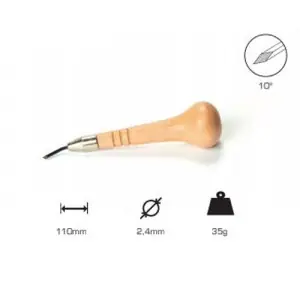 Novedad Buril Losange 2.4 mm., 10, Mango Champinon