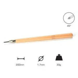 Buril cuadrado 1.7 mm., mango largo Hecho A Mano