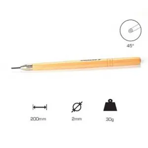 Buril redondo 2 mm., 45., Mango largo Bestseller