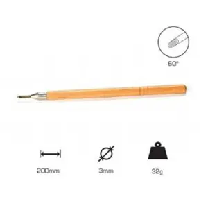 Mejor Calidad Buril redondo 3 mm., 60.,mango largo