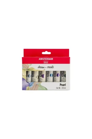 SET 6X20ML AMSTERDAM  COLORES PERLADOS Últimas Unidades
