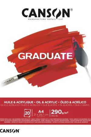 Devolución Gratuita BLOC DIBUJO CANSON GRADUATE A4 OLEO Y ACRILICO 20H 290GR