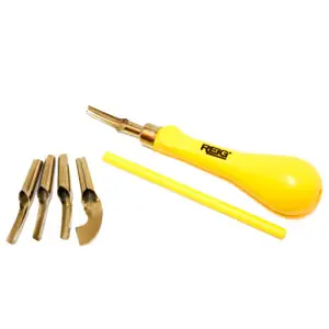 Juego gubias para linoleo, con mango y 5 plumillas Ocasión Especial