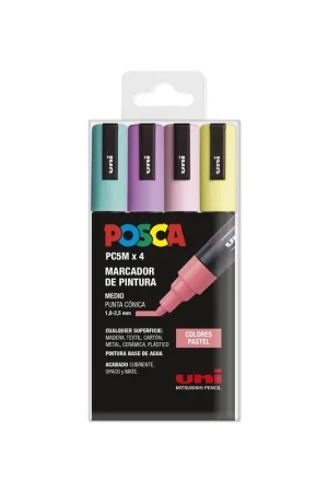Garantía Incluida ROTULADORES POSCA  4 UDS PC5M SOFT PASTEL