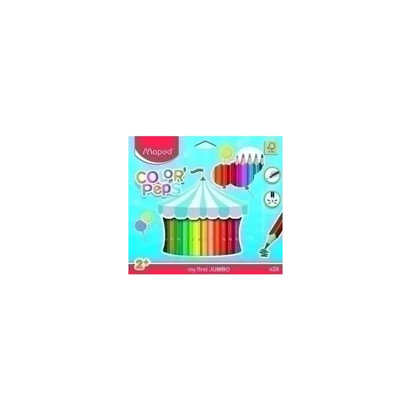 No Te Lo Pierdas LAPICES COLOR MAPED COLOR PEPS JUMBO 24 - 12801513/834013FC