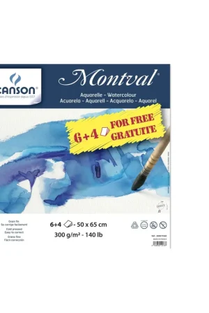 PAPEL DIBUJO MONTVAL ACUARELA *PACK 7+3 G 50X65 Bestseller