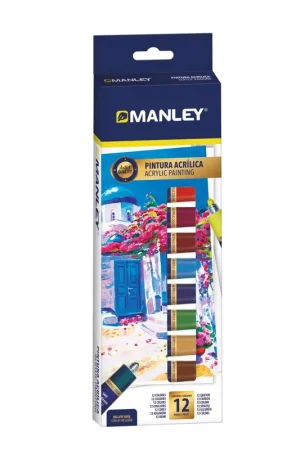 ESTUCHE MANLEY 12X 12ML TUBOS ACRILICO Lujoso