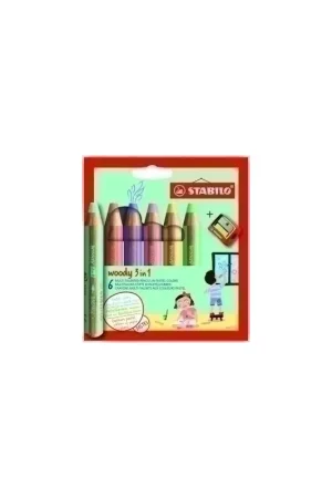 LAPICES STABILO WOODY 3 en 1 PAST.EST.6 - 12802388/8806-3 Precio Económico