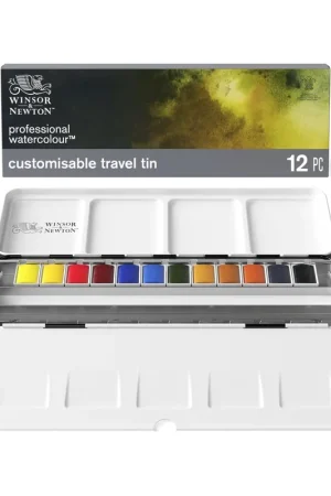 CAJA METAL 12 PASTILLA ACUARELA WyN Oferta De Temporada