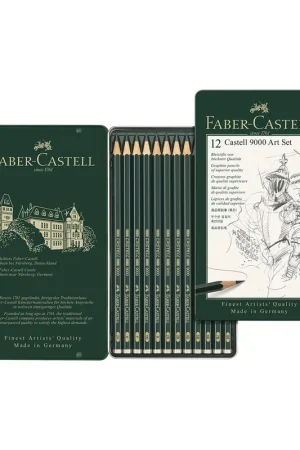 LAPICES FABER CASTELL 12 UDS 9000 BLANDOS Directo De Fábrica