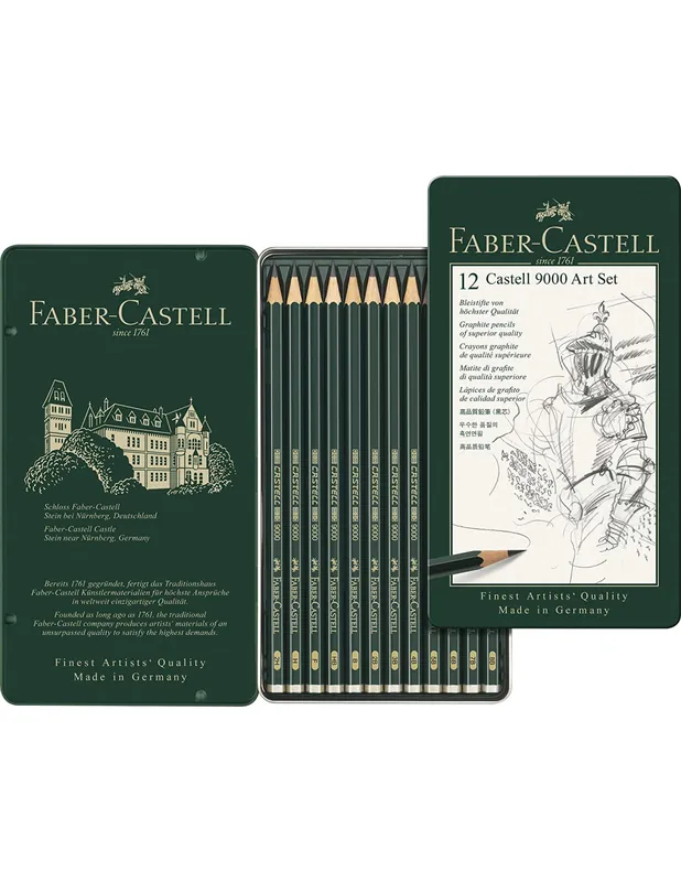 LAPICES FABER CASTELL 12 UDS 9000 BLANDOS Directo De Fábrica