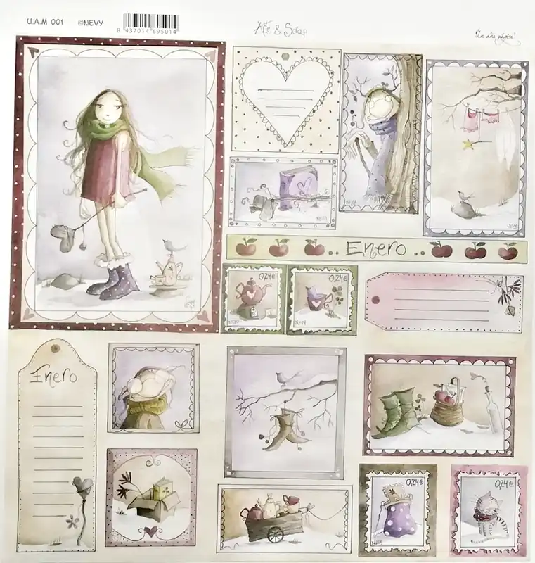 Lujoso PAPEL SCRAP UAM001