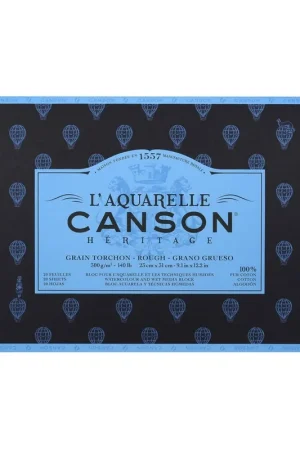 BLOC DIBUJO ACUARELA CANSON 20HJ HERITAGE 23X31 300GR GG Precio De Fábrica