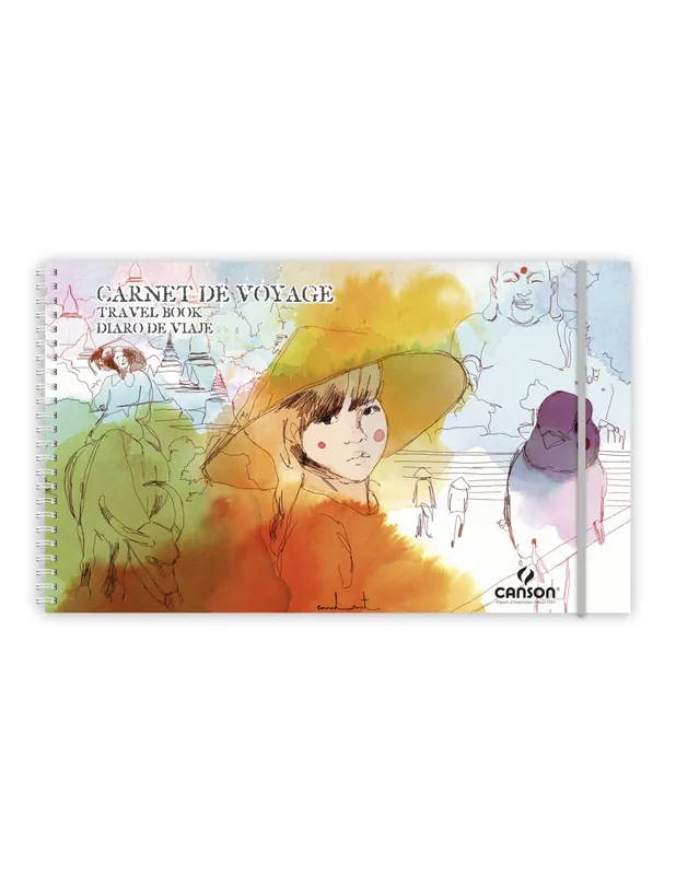 Original BLOC DIBUJO CANSON ACUARELA VIAJE 15X25 300G 15F