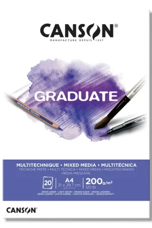 BLOC CANSON MIXED MEDIA GRADUATE BLANCO A4 Precio De Fábrica