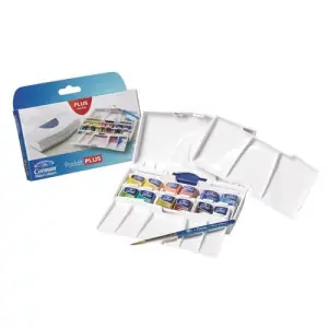 Caja acuarelas Winsor and Newton Cotman Pocket Plus, 12 1/2 godets Económico