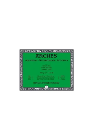 Envío Inmediato BLOC DIBUJO ACUARELA ARCHES 20HJ 300GR 31X41 GF