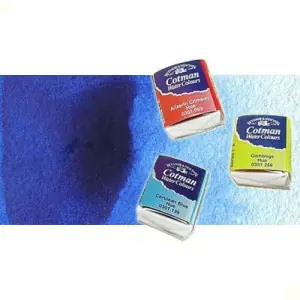 Económico Acuarela Cotman Winsor & Newton 1/2 godet color azul intenso
