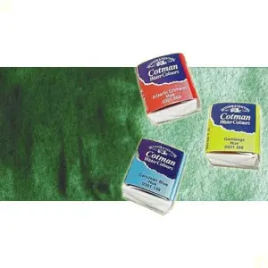 Precio De Fábrica Acuarela Cotman Winsor & Newton 1/2 godet color verde de Hooker oscuro