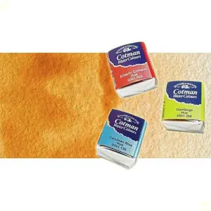 Acuarela Cotman Winsor & Newton 1/2 godet color siena natural Marca Reconocida