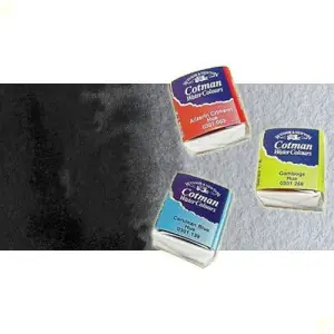 Acuarela Cotman Winsor & Newton 1/2 godet color negro de humo Garantía De Devolución De Dinero