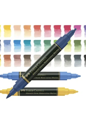 ROTULADOR FABER CASTELL ACUARELABLES 2 PUNTAS Súper Precio