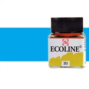 Acuarela líquida Ecoline Talens color azul celeste cyan (lapislázuli) (30 ml) Últimas Unidades