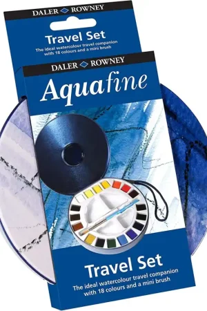 CAJA 18 PZ TRAVEL ACUARELA DALER ROWNEY AQUAFINE Económico