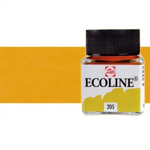 Acuarela líquida Ecoline Talens color ocre oscuro (30 ml) Hecho A Mano