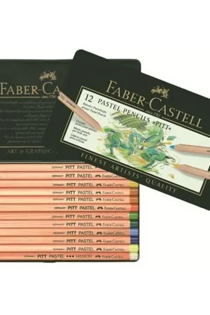 CAJA METAL 12 LAPICES PASTEL PITT FABER-CASTELL Últimas Unidades