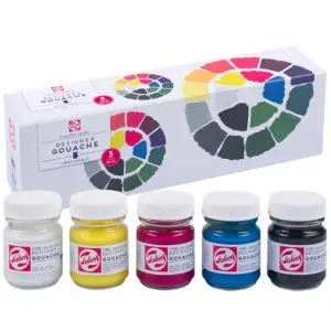 Caja Gouache Talens 5 Tarros de 50 ml Directo De Fábrica