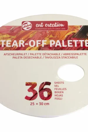 De Moda PALETA OVALADA DESECHABLE 30cm X 25cm X 36 HOJAS