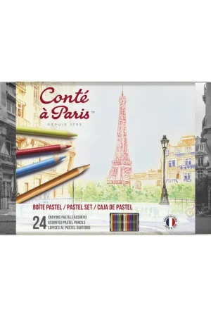 Alta Calidad LAPICES CONTE 24 UDS PASTEL COLORES