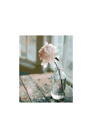 PINTAR POR NÚMEROS PN555Y 40X50CM FIGURA "FLOR BLANCA" Stock Limitado