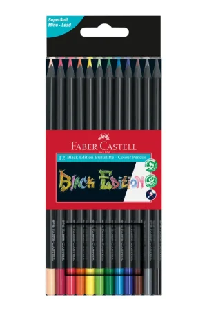 LAPICES FABER CASTELL 12 UDS C.METAL BLACK  EDITTION Artesanal