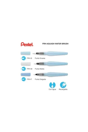 Novedad PINCEL PENTEL PLANO ACUARELABLE CON DEPOSITO DE AGUA