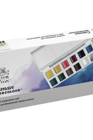 CAJA ACUARELAS 12UDS, 1/2 GODETS COTMAN Nueva Colección