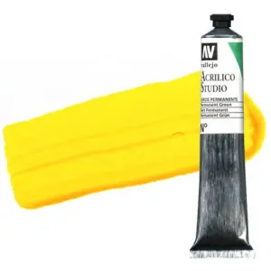 Acrílico Vallejo Studio n. 13 color amarillo anaranjado (58 ml) Alta Calidad