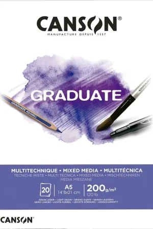 Ordenar Ahora Mismo BLOCK GRADUATE MIXED MEDIA 14X21CM. A5 (20HJ.) 250GR. CANSON