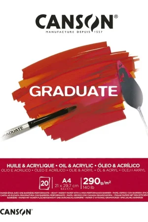 BLOC CANSON GRADUATE ÓLEO&ACRYLIC A4, 290GR Envío Inmediato
