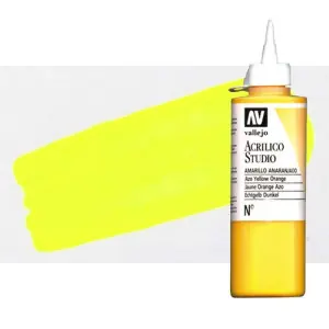 Acrílico Vallejo Studio n. 930 color amarillo fluorescente (200 ml) No Te Lo Pierdas