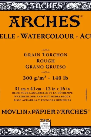 Profesional BLOC ARCHES ACUARELA 31×41, 300GR/M2, (grano grueso)