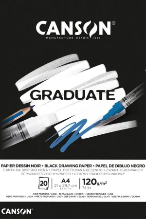Nueva Colección BLOC GRADUATE A4 PAPEL NEGRO 120GR