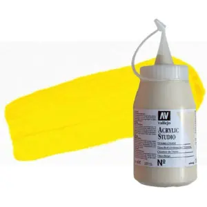 Acrílico Vallejo Studio n. 22 color amarillo cadmio oscuro (500 ml) Marca Reconocida