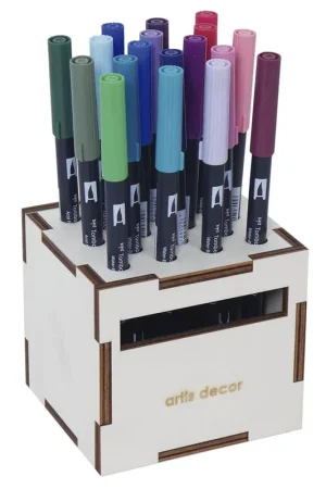 EXPOSITOR PARA ROTULADORES LETTERING. 18 HUECOS Súper Precio