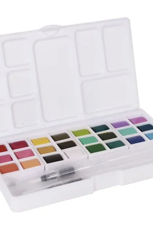 ESTUCHE CON 24 COLORES ACUARELAS, 1/2 GODET, JOURNAL SET Pago Seguro