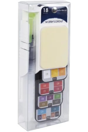 Pago Seguro PALETA MOD. WAD10 ABANICO 18 COLORES ACUARELAS ARTIS DECOR.