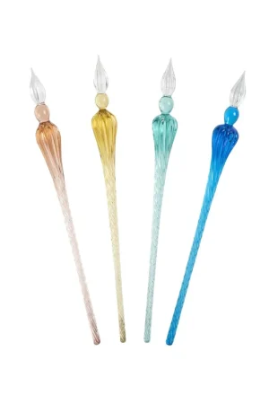 Nuevo Modelo PLUMA CRISTAL RED 18.5CM. AZUL TURQUESA