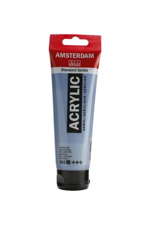 PINTURA ACRÍLICA AMSTERDAM TUBO 120ML AZUL GRIS Hecho A Mano