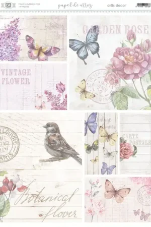 PAPEL ARROZ PAAD 33 GARDEN ROSE Gran Oferta